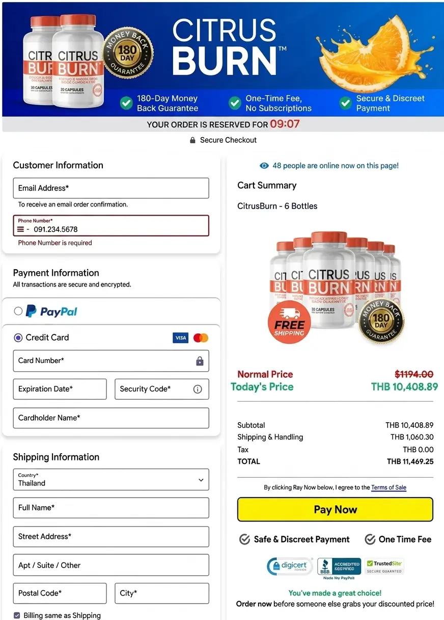 CitrusBurn Secure Payment